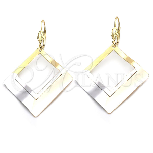 Arete Colgante 5.070.005 Oro Laminado, Pulido, Tres Tonos