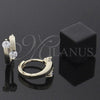 Argolla Huggie 5.131.033 Oro Laminado, con Blanca Zirconia Cubica, Pulido, Tono Dorado