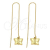 Arete Violador 5.113.003 Oro Laminado, Diseño de Mariposa, Pulido, Tono Dorado