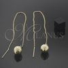 Arete Violador 5.114.002 Oro Laminado, Diseño de Fresa, Pulido, Tono Dorado