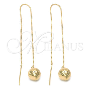 Arete Violador 5.114.002 Oro Laminado, Diseño de Fresa, Pulido, Tono Dorado