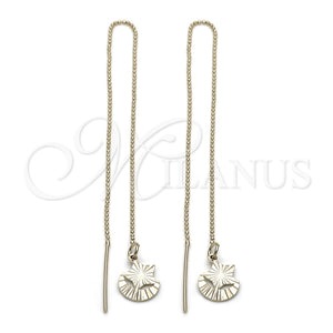 Arete Violador 5.115.002 Oro Laminado, Diseño de Estrella y Luna, Diamantado, Tono Dorado