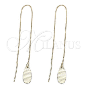 Arete Violador 5.115.011 Oro Laminado, Diseño de Gota, Pulido, Tono Dorado