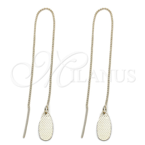 Arete Violador 5.115.011 Oro Laminado, Diseño de Gota, Pulido, Tono Dorado