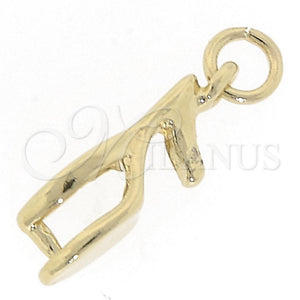 Dije Elegante 5.179.040 Oro Laminado, Diseño de Zapato, Pulido, Tono Dorado