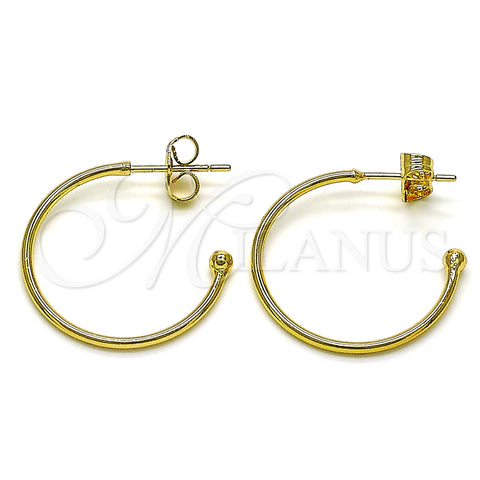 Argolla Mediana 5.124.024 Oro Laminado, Pulido, Tono Dorado