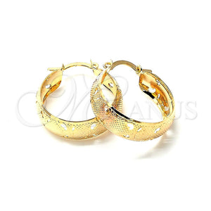 Argolla Pequeña 02.21.0246 Oro Laminado, Diamantado, Tres Tonos