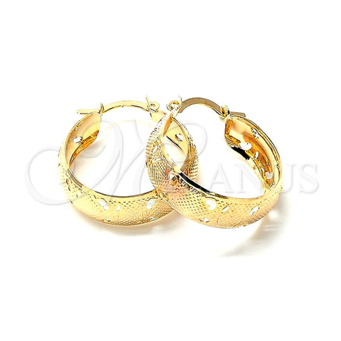 Argolla Pequeña 02.21.0246 Oro Laminado, Diamantado, Tres Tonos