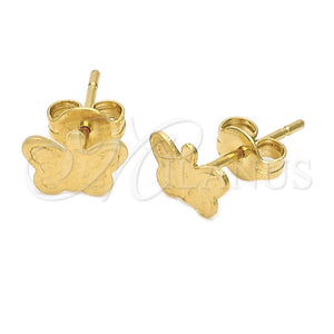 Arete Dormilona 5.126.065 *PROMO* Oro Laminado, Diseño de Mariposa, Diamantado, Tono Dorado