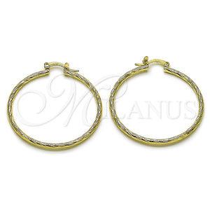 Argolla Mediana 5.136.028.40 Oro Laminado, Cepillado, Tono Dorado