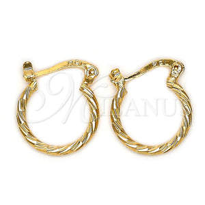Argola de Niño 5.136.032.15 Oro Laminado, Cepillado, Tono Dorado