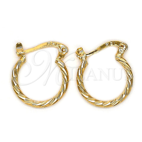 Argola de Niño 5.136.032.15 Oro Laminado, Cepillado, Tono Dorado