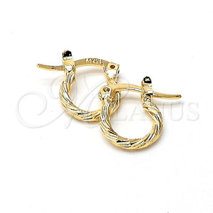 Argola de Niño 5.136.033.10 Oro Laminado, Cepillado, Tono Dorado