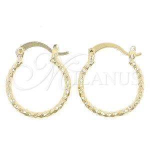 Argolla Pequeña 5.136.037.20 Oro Laminado, Diamantado, Tono Dorado