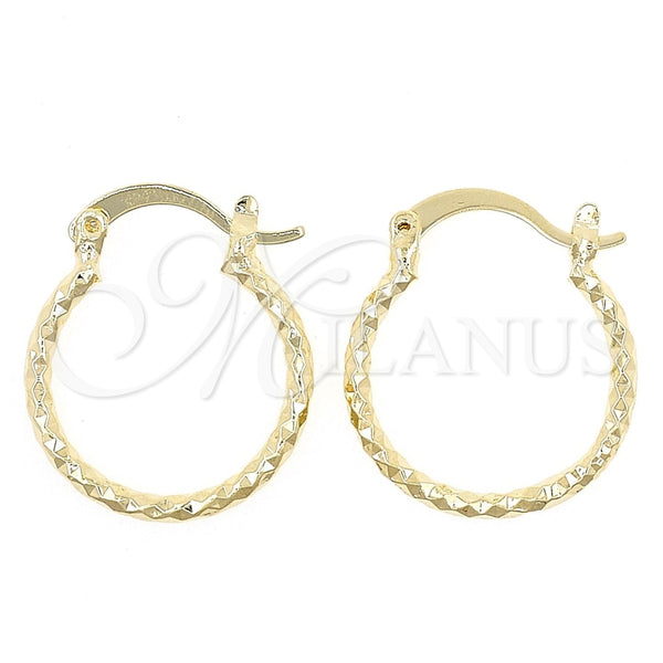 Argolla Pequeña 5.136.037.20 Oro Laminado, Diamantado, Tono Dorado