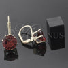 Arete Gancho Frances 5.128.060 Oro Laminado, con Granate Zirconia Cubica, Pulido, Tono Dorado