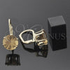 Arete Gancho Frances 5.128.070 Oro Laminado, con Champan Zirconia Cubica, Pulido, Tono Dorado