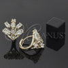 Argolla Huggie 5.130.022 Oro Laminado, Diseño de Ãrbol, con Blanca Zirconia Cubica, Pulido, Tono Dorado