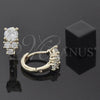 Argolla Huggie 5.131.034 Oro Laminado, con Blanca Zirconia Cubica, Pulido, Tono Dorado