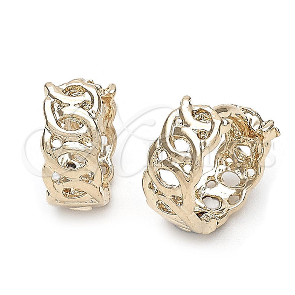 Argolla Huggie 5.133.025 Oro Laminado, Diseño de Infinito, Pulido, Tono Dorado