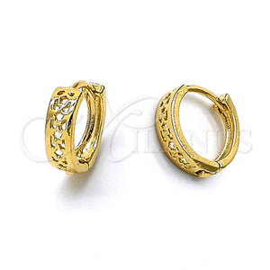 Argolla Huggie 5.133.027 Oro Laminado, Diseño de Estrella, Pulido, Tono Dorado
