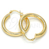 Argolla Mediana 5.138.008.30 Oro Laminado, Diseño de Hueco, Diamantado, Tono Dorado