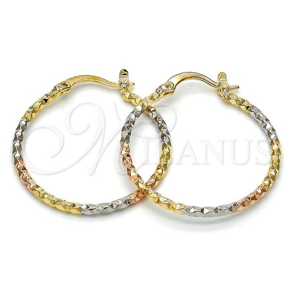 Argolla Mediana 5.138.036.30 Oro Laminado, Diamantado, Tres Tonos