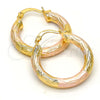 Argolla Pequeña 5.139.004.25 Oro Laminado, Diamantado, Tres Tonos