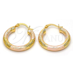 Argolla Pequeña 5.139.004.25 Oro Laminado, Diamantado, Tres Tonos