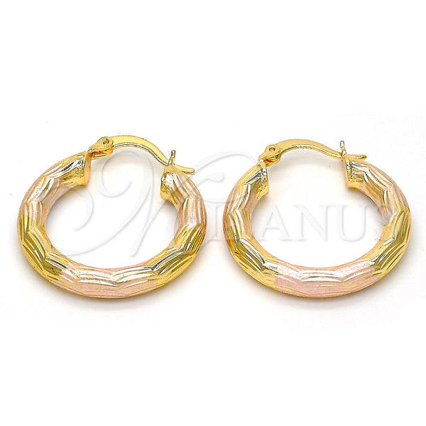 Argolla Pequeña 5.139.004.25 Oro Laminado, Diamantado, Tres Tonos