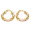 Argolla Pequeña 5.139.004.25 Oro Laminado, Diamantado, Tres Tonos