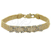 Pulsera Elegante 03.63.0545 Oro Laminado, Diseño de Besos y Abrazos, con Blanca Zirconia Cubica, Pulido, Tono Dorado (08 MM Thickness, 7 Inches Length)