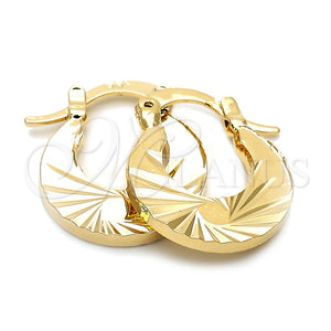 Argolla Pequeña 5.145.026 Oro Laminado, Diamantado, Tono Dorado