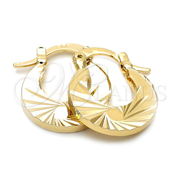Argolla Pequeña 5.145.026 Oro Laminado, Diamantado, Tono Dorado