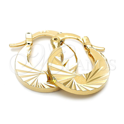 Argolla Pequeña 5.145.026 Oro Laminado, Diamantado, Tono Dorado