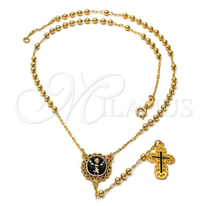 Rosario Mediano 09.59.0012 Oro Laminado, Diseño de Divino Niño , Pulido, Tono Dorado