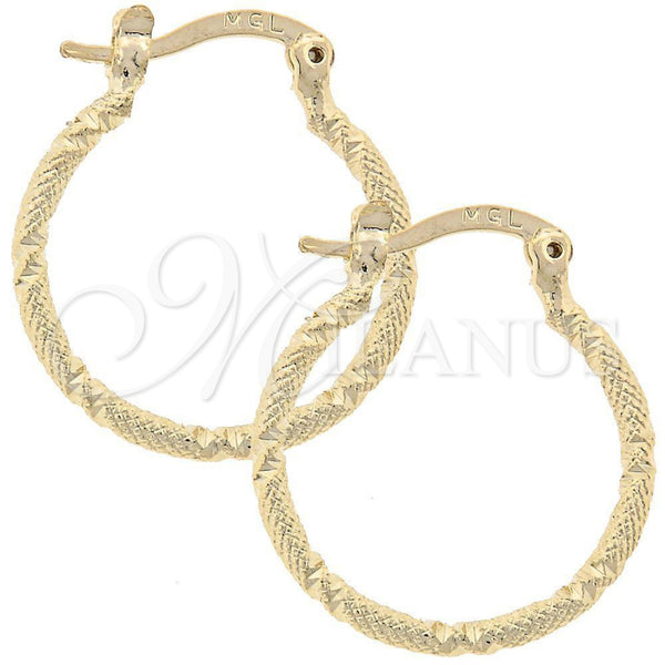 Argolla Pequeña 5.138.051.1.20 Oro Laminado, Diamantado, Tono Dorado