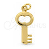 Dije Elegante 5.179.024 Oro Laminado, Diseño de Llave, Pulido, Tono Dorado