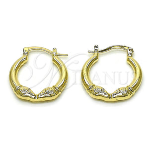 Argolla Pequeña 5.142.032.1.20 Oro Laminado, Diseño de Bufalo, Pulido, Tono Dorado