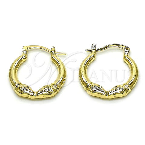 Argolla Pequeña 5.142.032.1.20 Oro Laminado, Diseño de Bufalo, Pulido, Tono Dorado