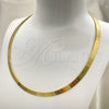 Gargantilla Basica 04.63.1165.18 Oro Laminado, Diseño de Herringbone, Pulido, Tono Dorado (08 MM Thickness, 18 Inches Length)
