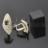 Arete Gancho Frances 5.127.039.1 Oro Laminado, Diseño de Torcido, con Negro Zirconia Cubica, Diamantado, Tono Dorado