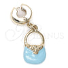 Dije Love Link 5.161.036 Oro Laminado, Diseño de Cartera, Esmaltado Azul, Tono Dorado