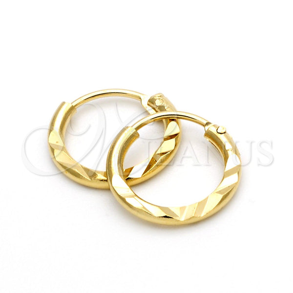 Argola de Niño 5.159.102.1 Oro Laminado, Diamantado, Tono Dorado