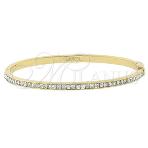 Aro Individual 5.230.006 Oro Laminado, con Blanca Zirconia Cubica, Pulido, Tono Dorado (04 MM Thickness, Size 5 (2.50 Diameter))