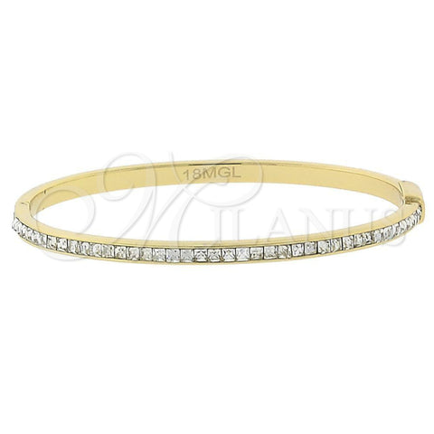 Aro Individual 5.230.006 Oro Laminado, con Blanca Zirconia Cubica, Pulido, Tono Dorado (04 MM Thickness, Size 5 (2.50 Diameter))