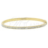 Aro Individual 5.230.006 Oro Laminado, con Blanca Zirconia Cubica, Pulido, Tono Dorado (04 MM Thickness, Size 5 (2.50 Diameter))