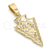 Dije Elegante 5.179.031 Oro Laminado, Diamantado, Tono Dorado