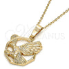 Dije Elegante 5.180.003 Oro Laminado, Diseño de Águila, Diamantado, Tono Dorado
