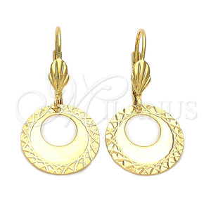 Arete Colgante 5.121.013.1 Oro Laminado, Diamantado, Tono Dorado